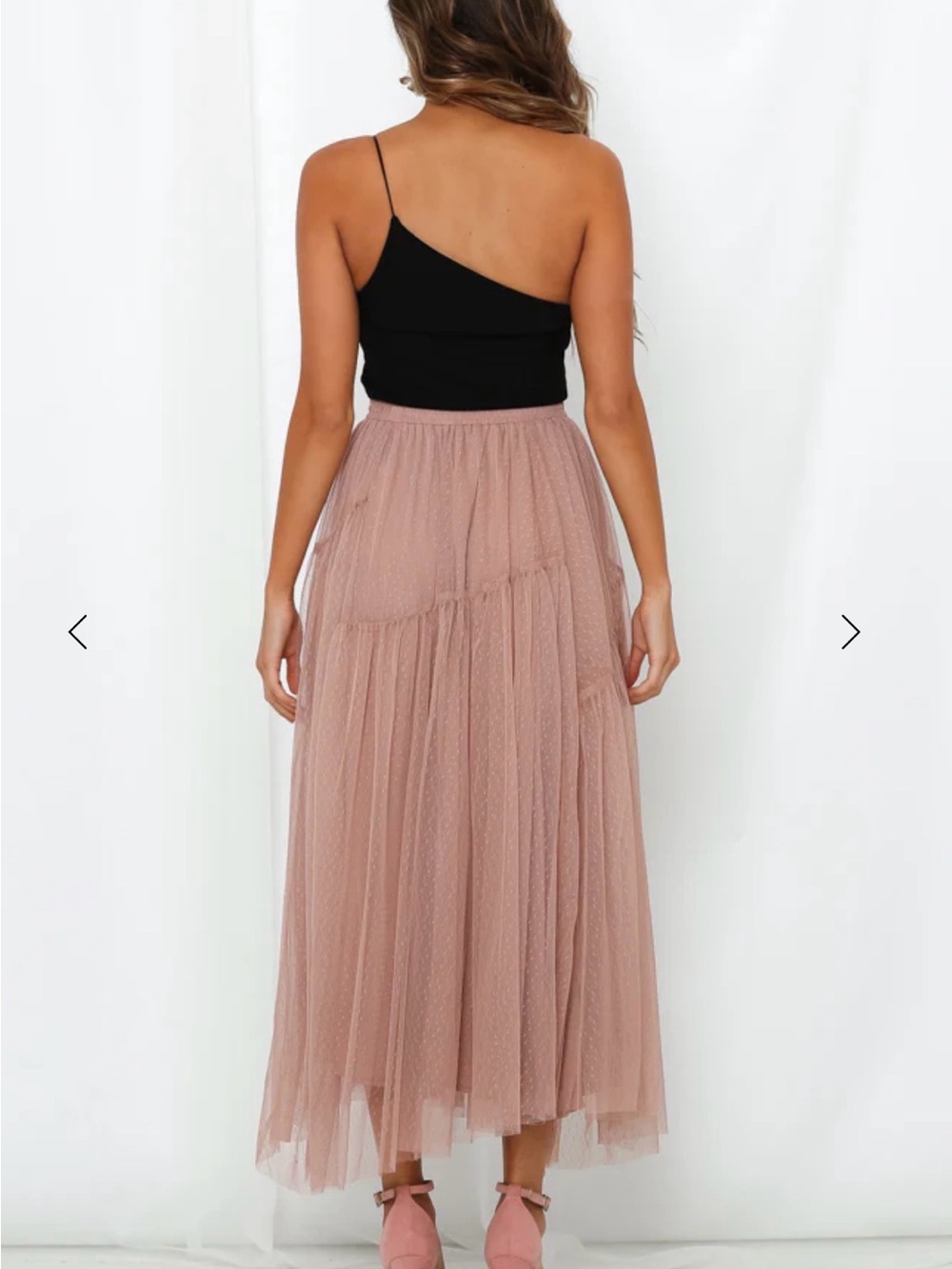 ANOTHER FAIRYTALE MIDI SKIRT DARK BLUSH - Picture 2 of 5
